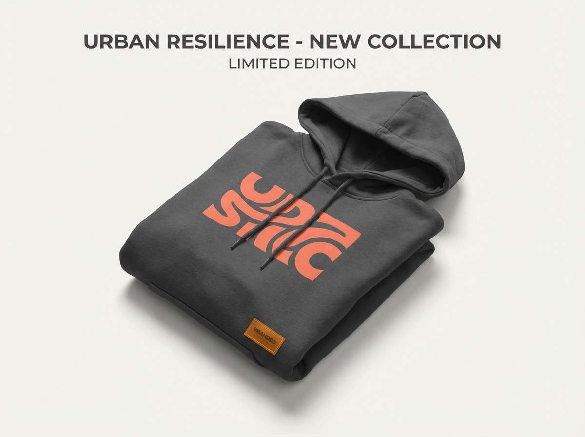 streetwear ad with coral print