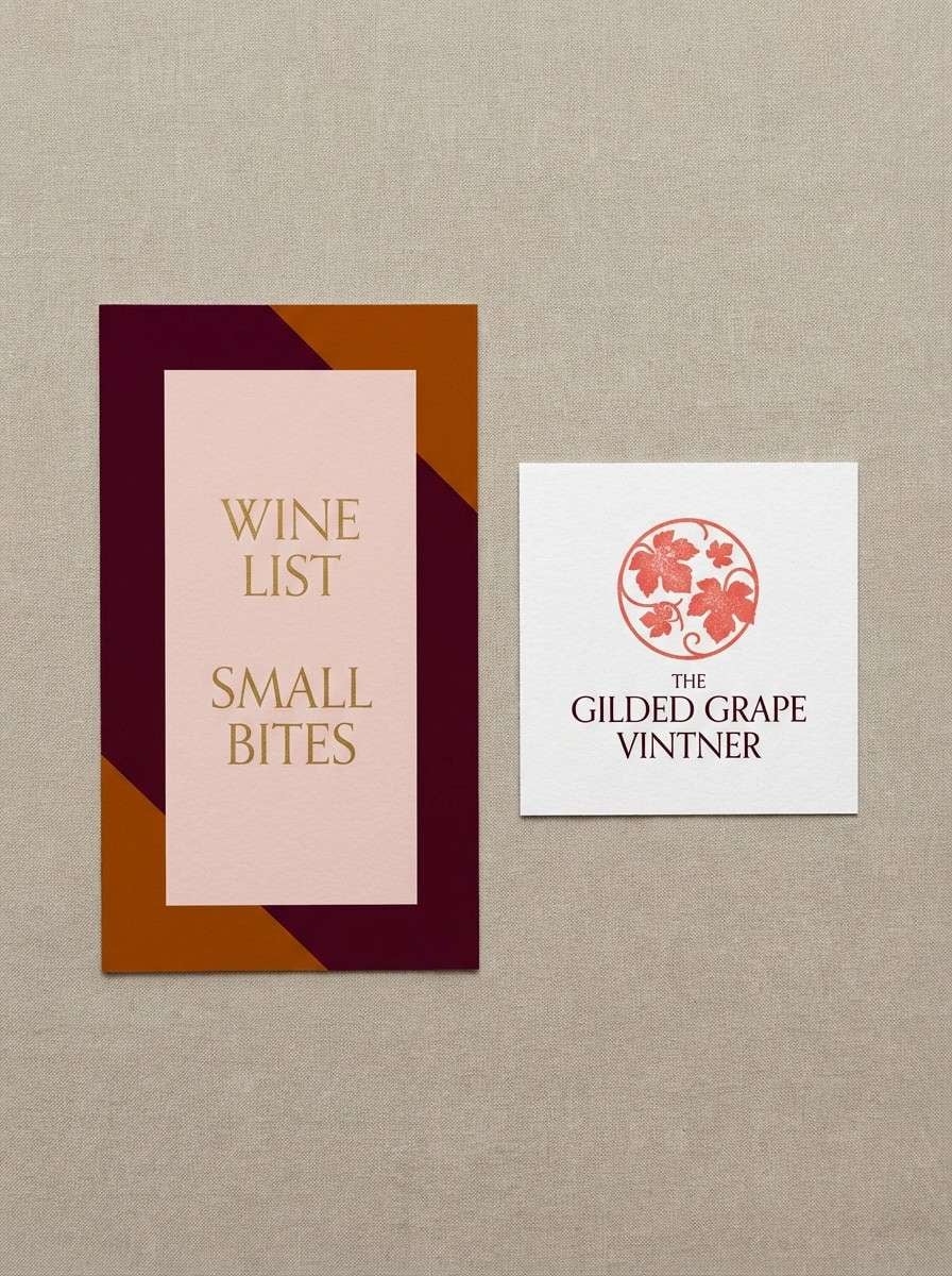 moody wine bar menu design