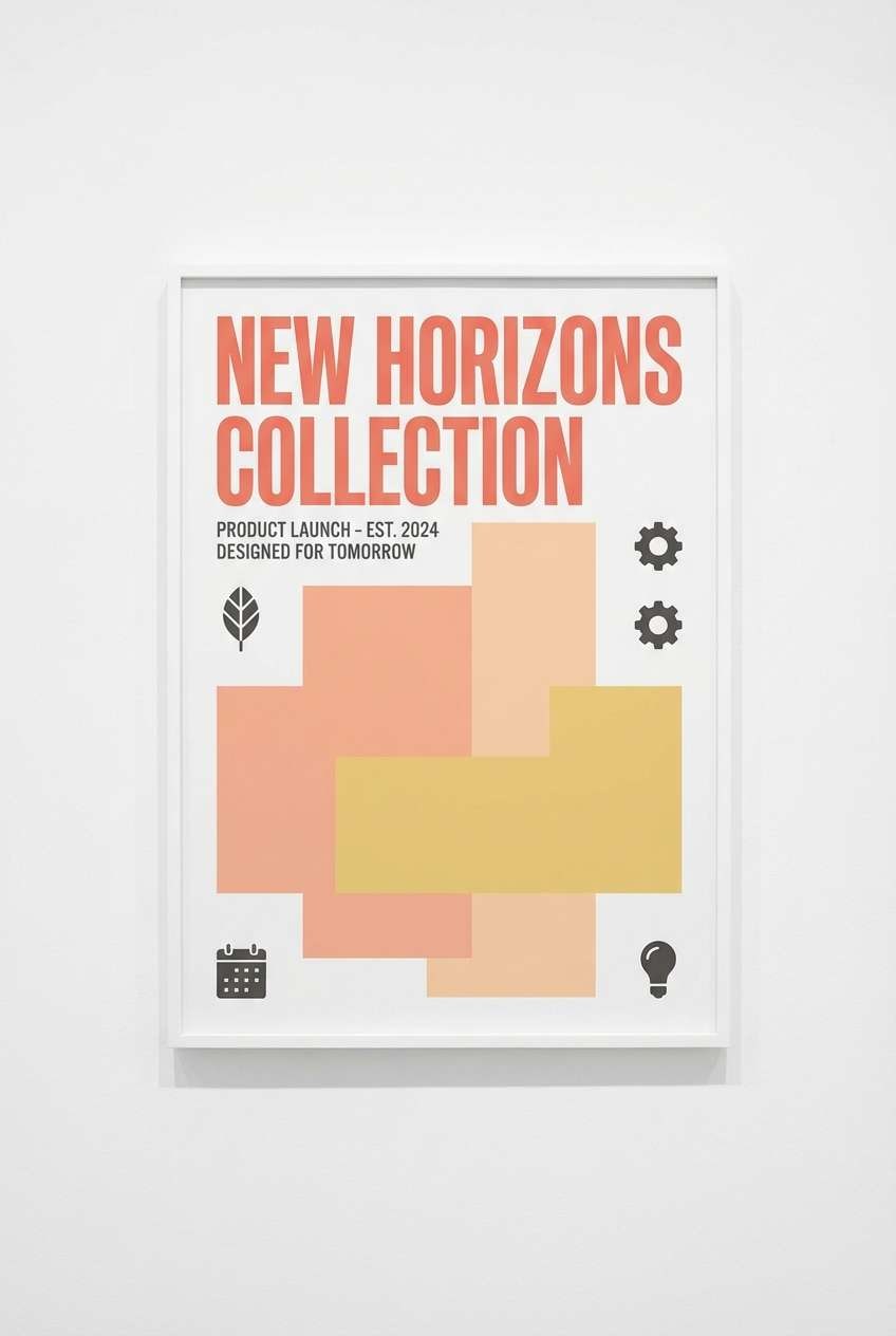 coral product launch poster