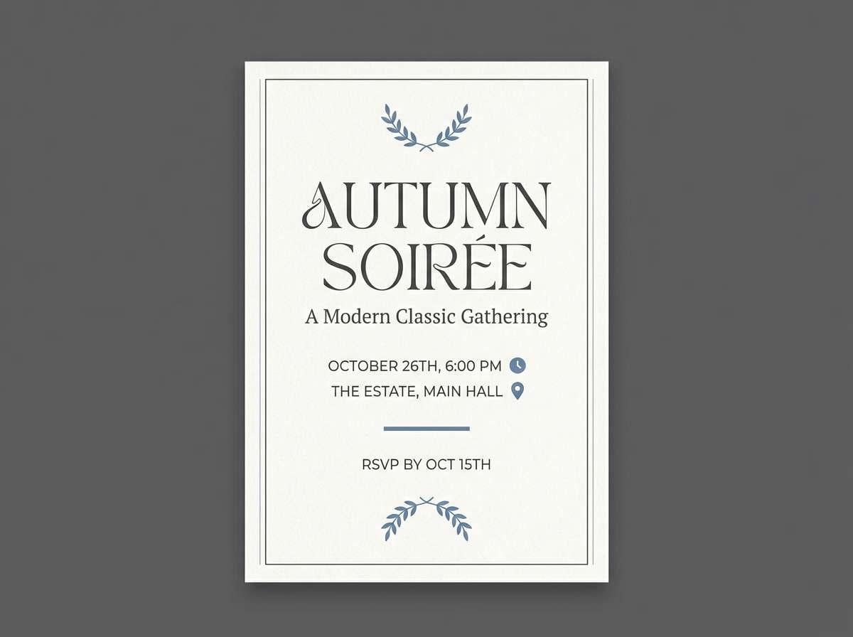 minimal event invitation flyer