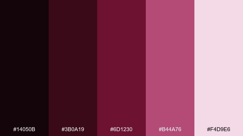 black cherry kiss vampire color palette with hex codes
