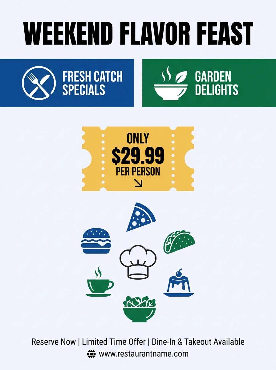 bold restaurant flyer design