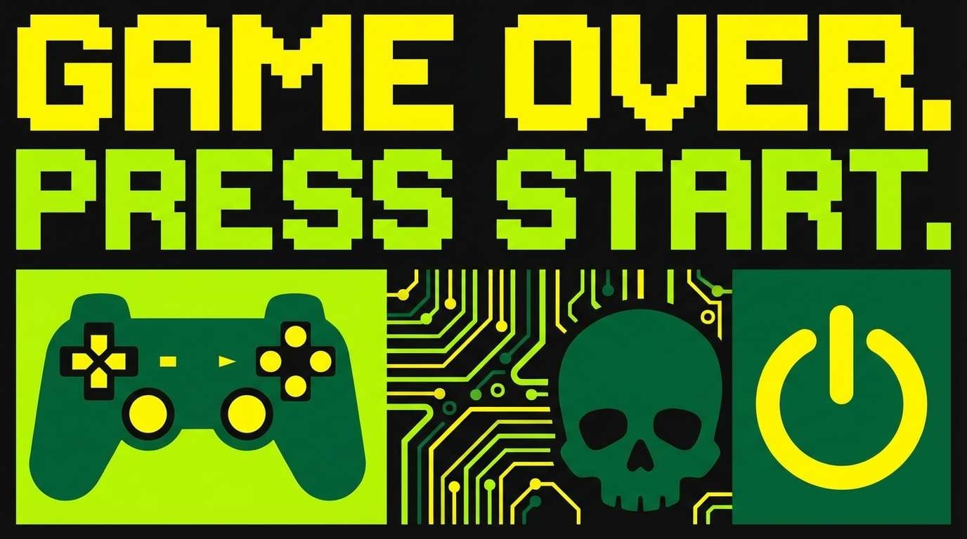 neon gaming promo poster