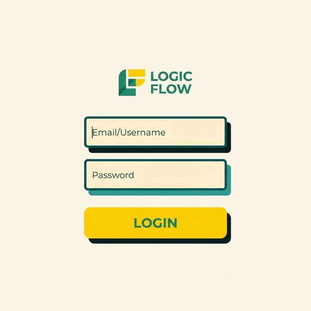 login ui yellow accent