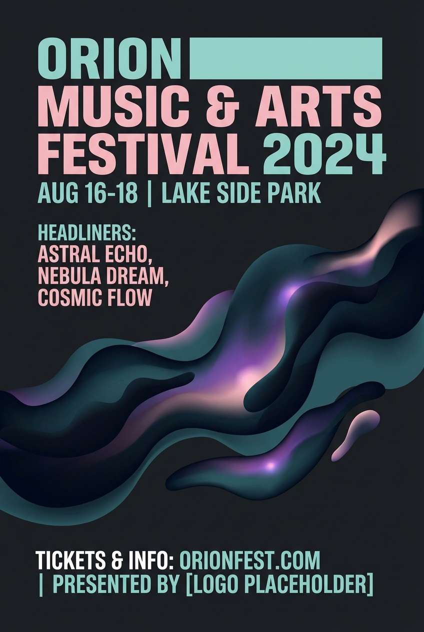 cosmic festival poster design