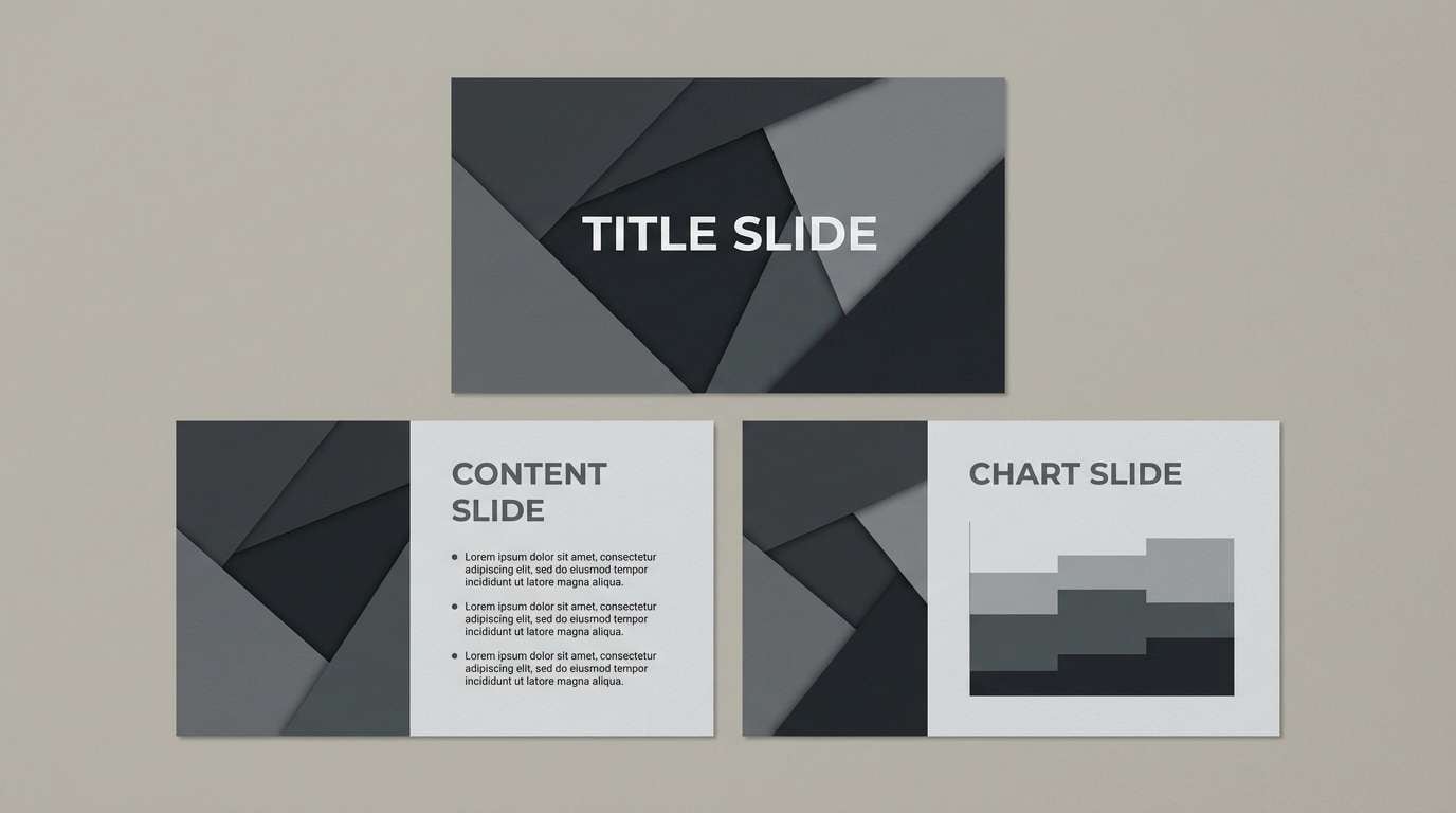 charcoal slide deck template