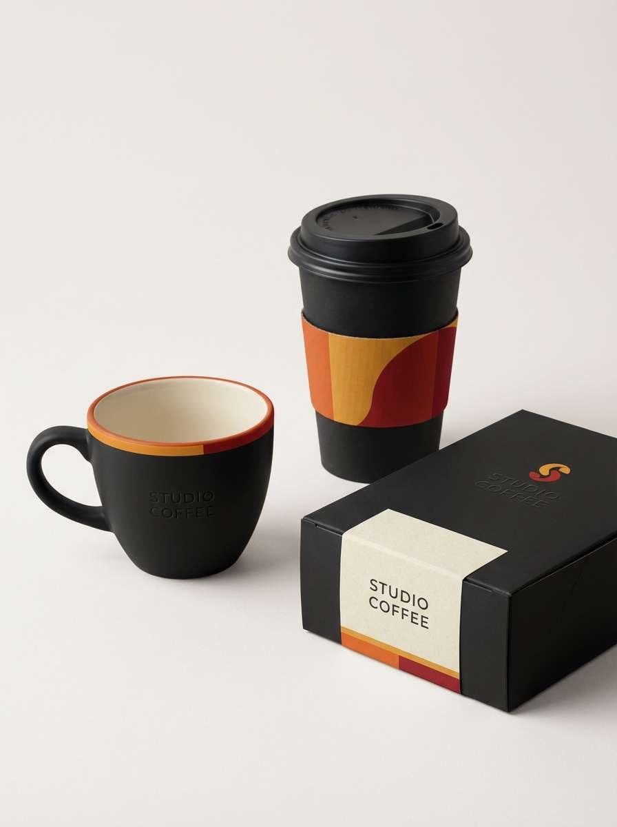 cafe cup packaging mockup