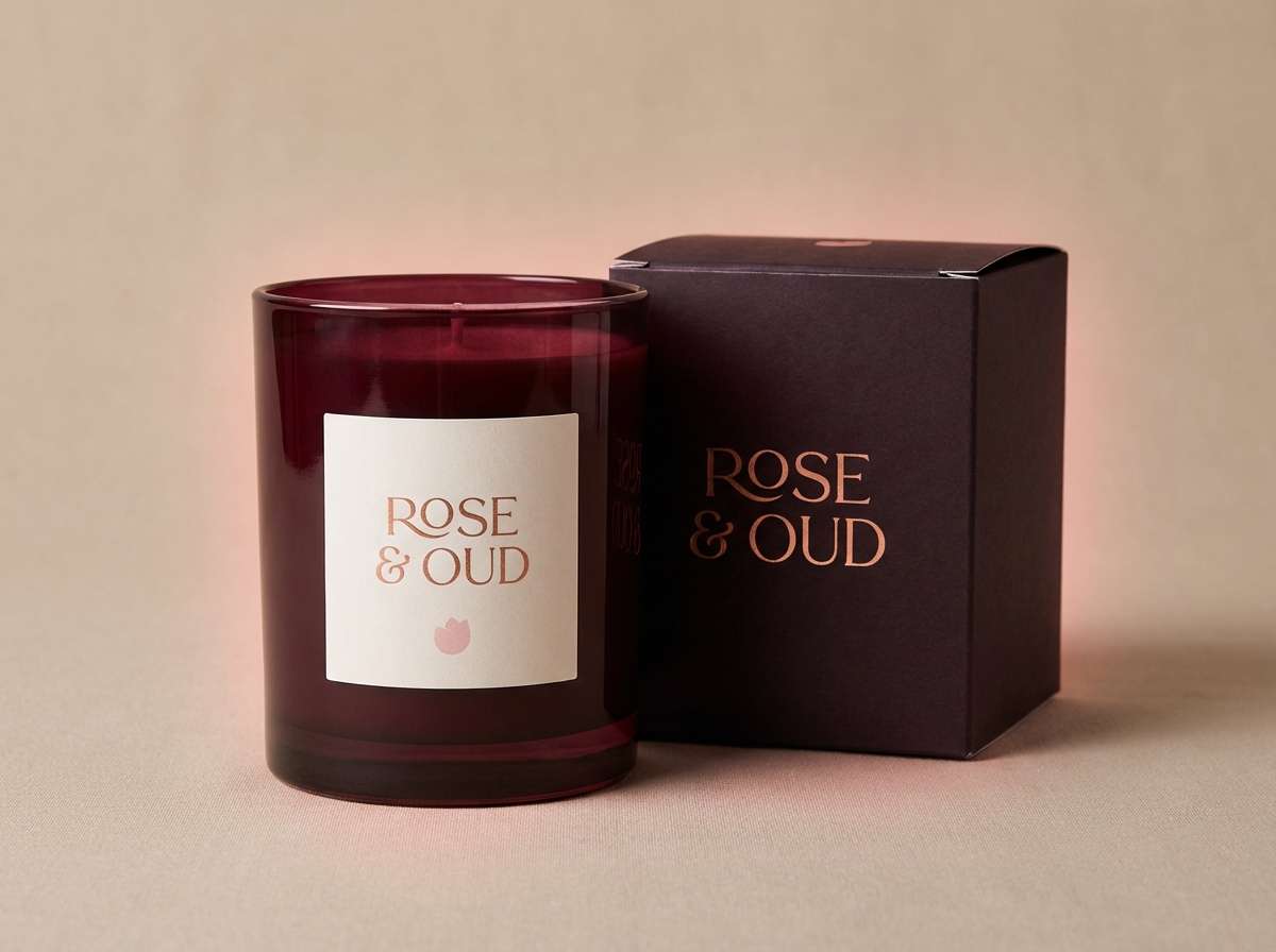 candle label packaging