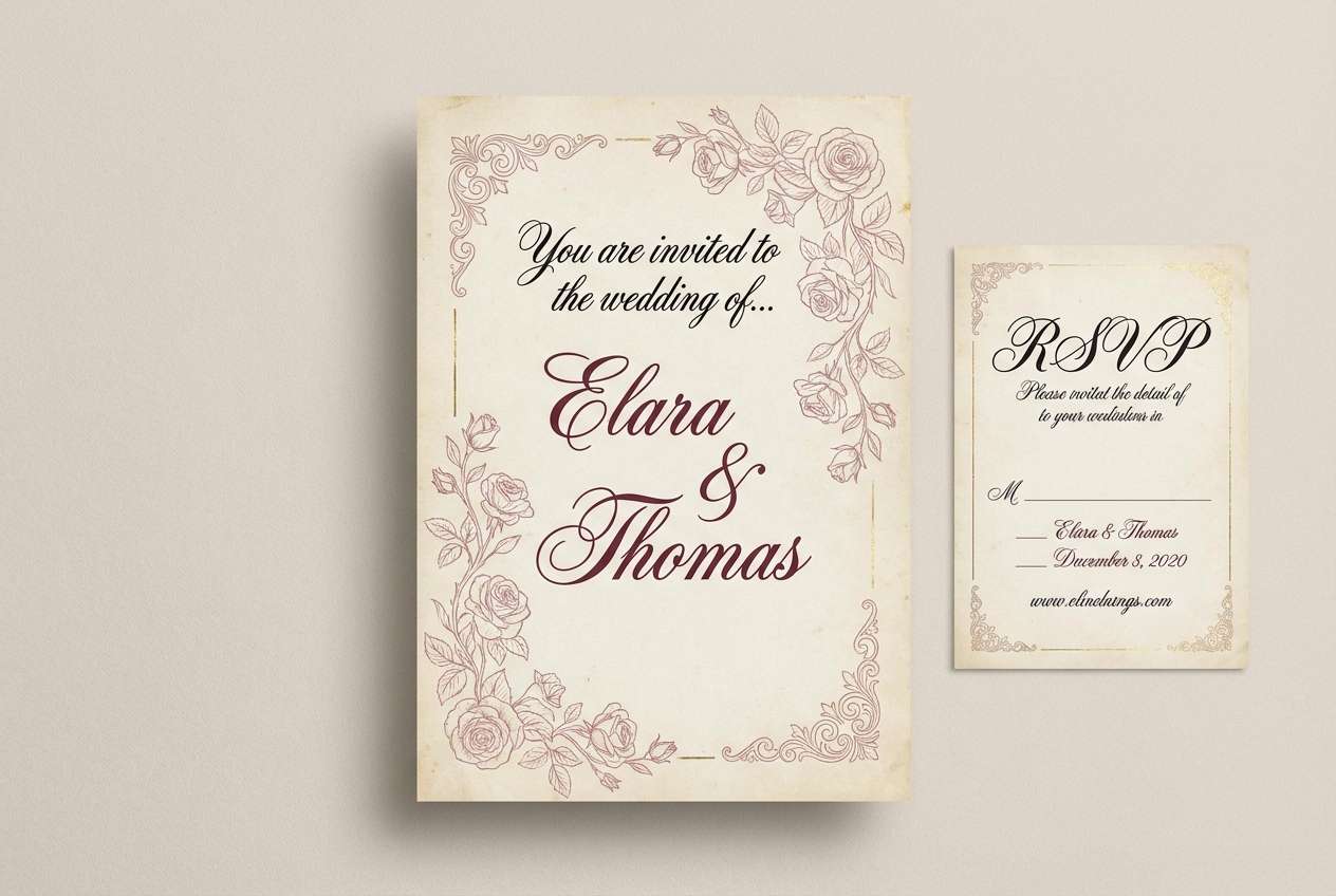 gothic wedding invite
