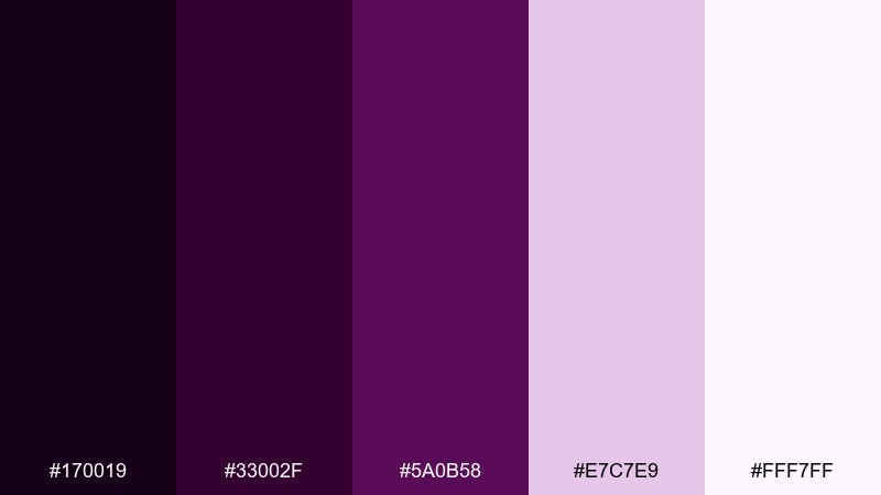 blackberry cream dark violet color palette with hex codes
