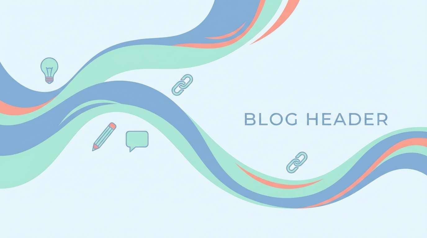 blog header with icons