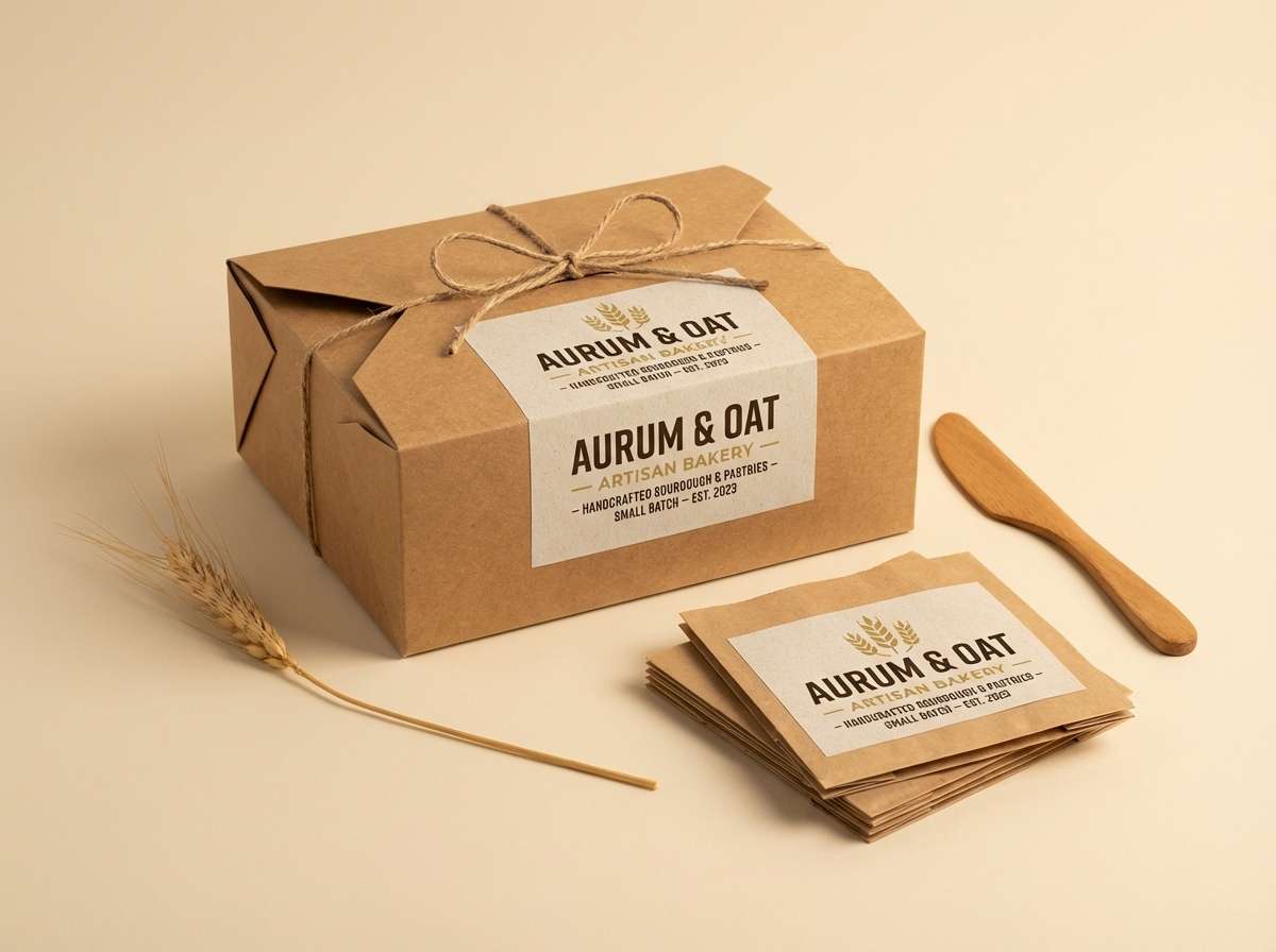 artisan bakery packaging mockup