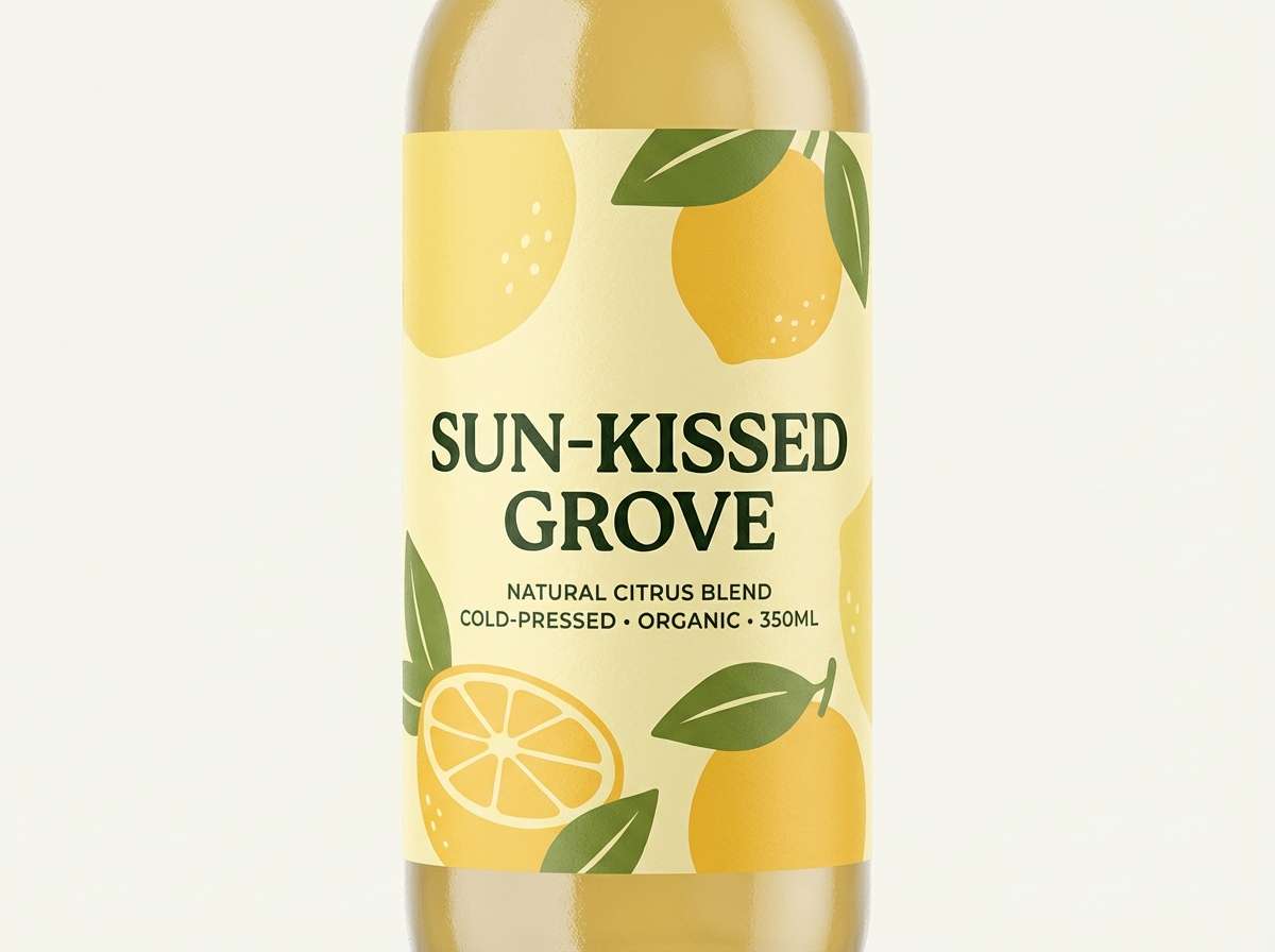 juice bottle label