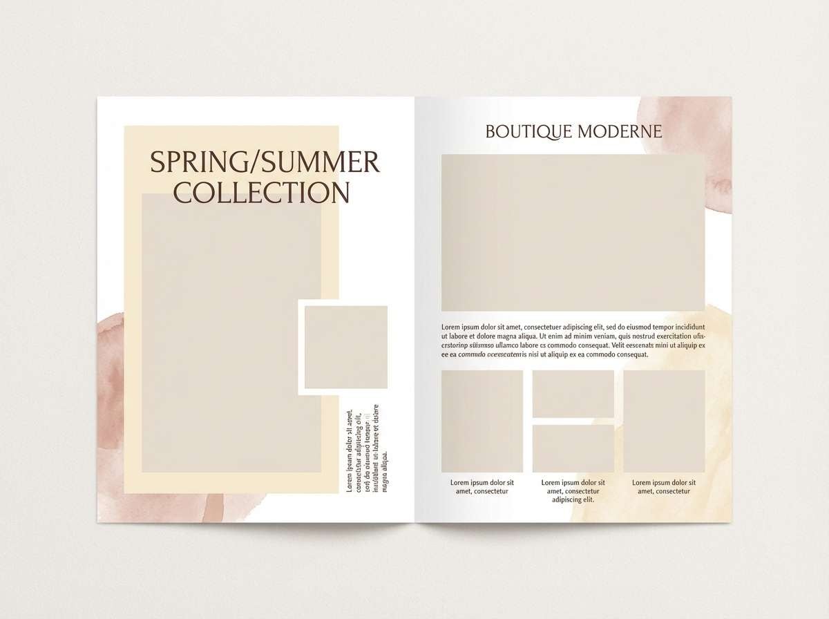 boutique lookbook layout
