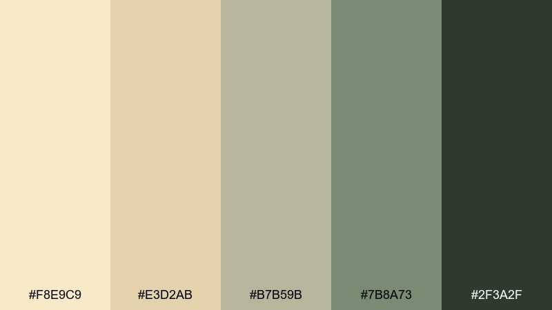 blonde & sage studio blonde color palette with hex codes