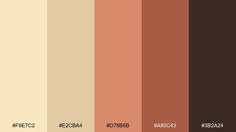 blonde & terracotta home blonde color palette with hex codes