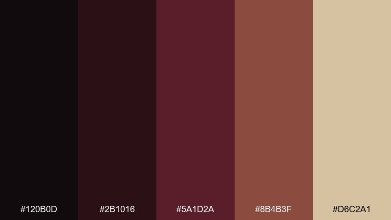 bloodwine brocade haunted mansion color palette with hex codes