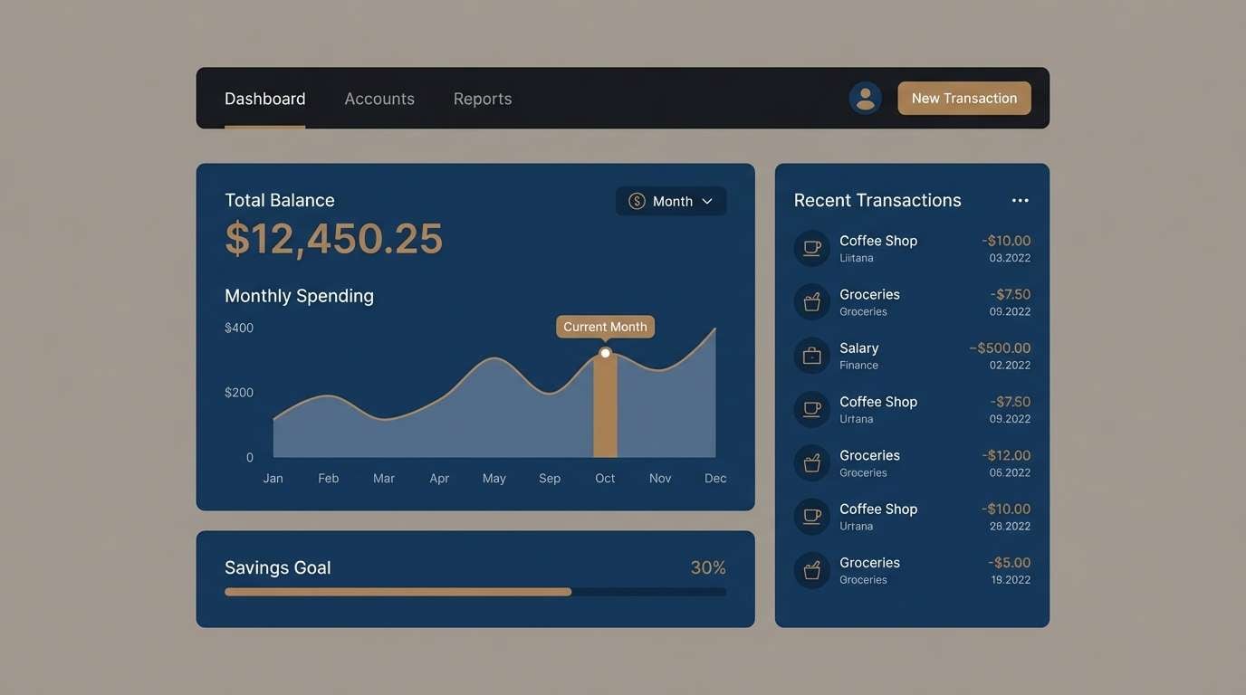 finance dashboard ui