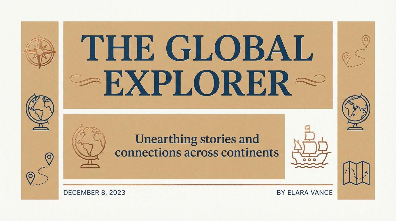 travel editorial header layout