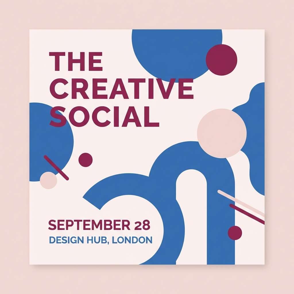 event post in blush navy