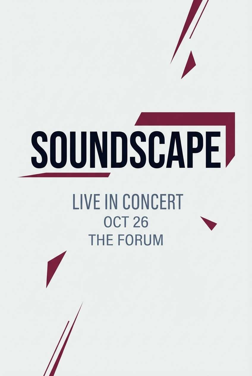 dark concert poster in burgundy