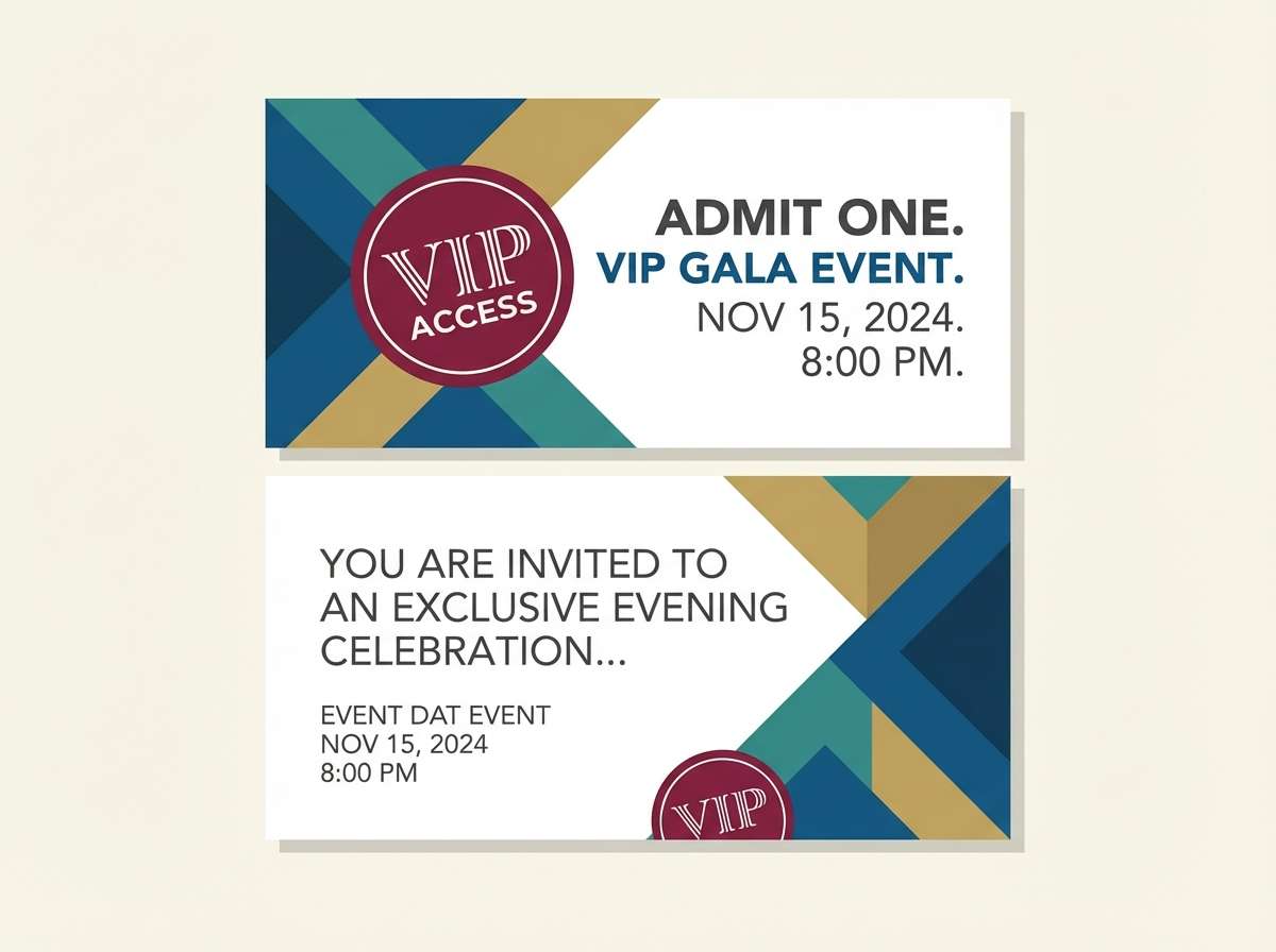 gala invite in teal wine