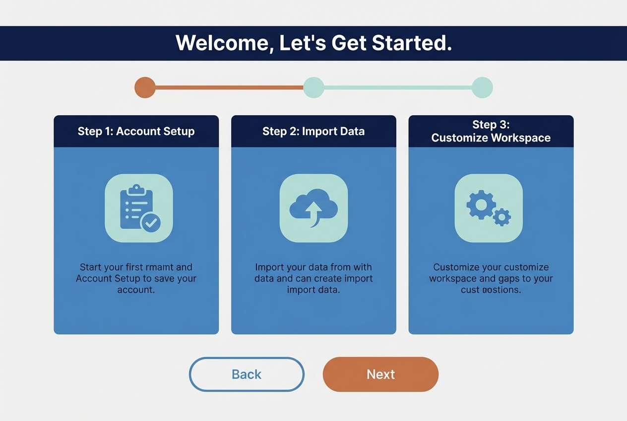 saas onboarding ui mockup