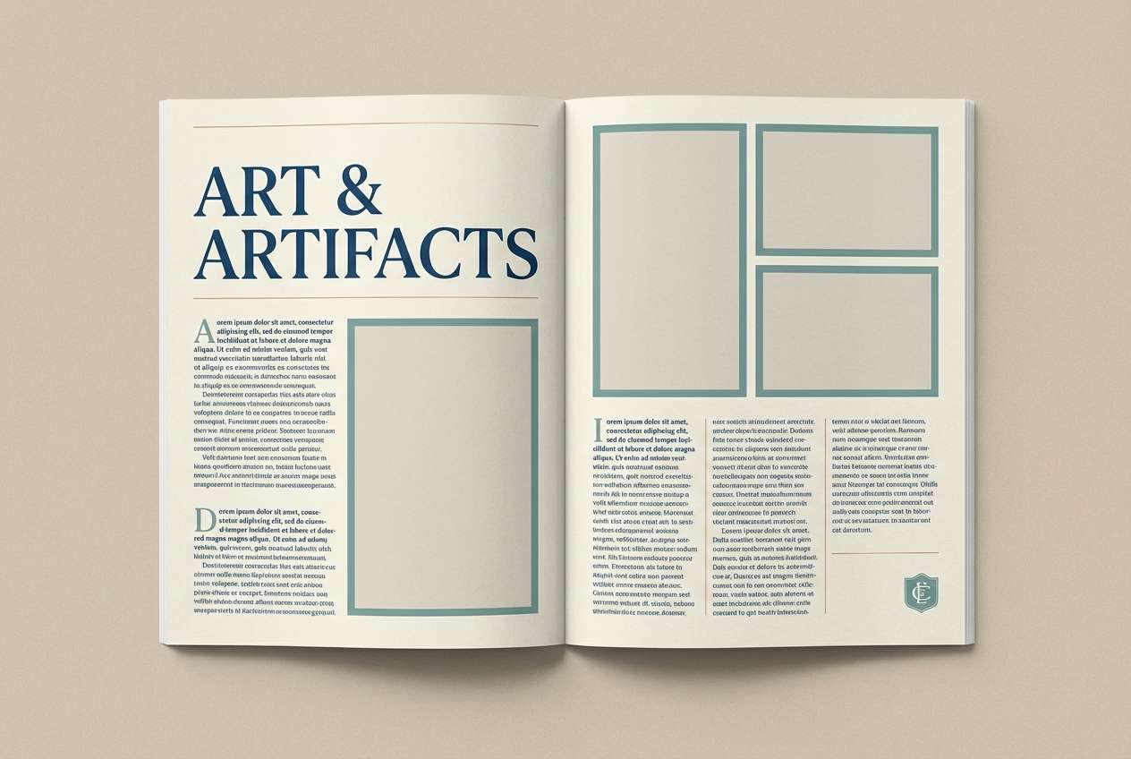 editorial spread mockup