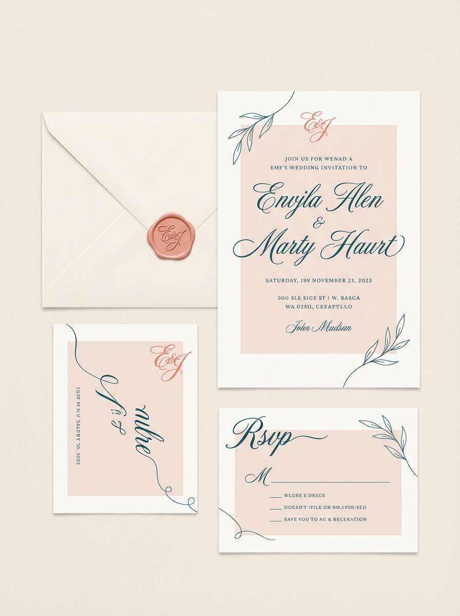 coastal wedding invitation
