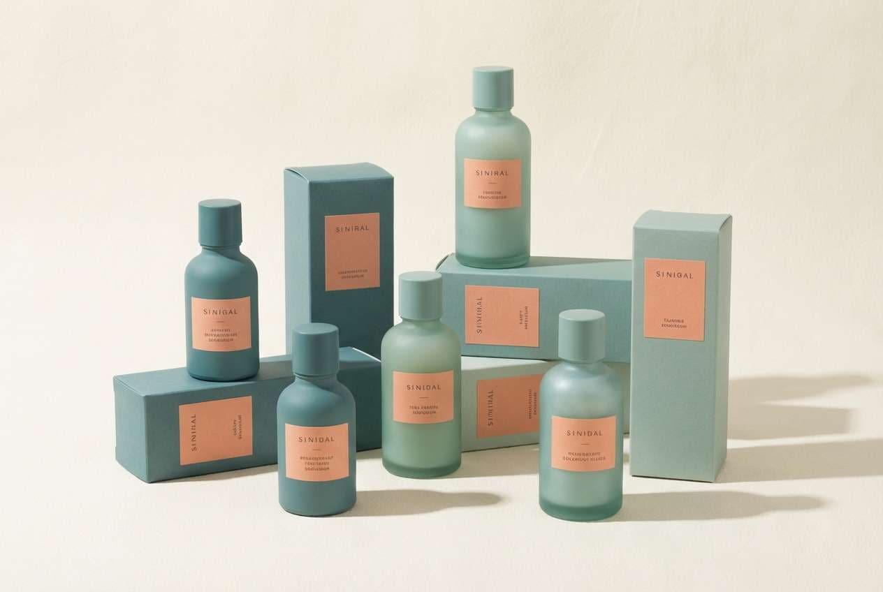 sea glass skincare packaging
