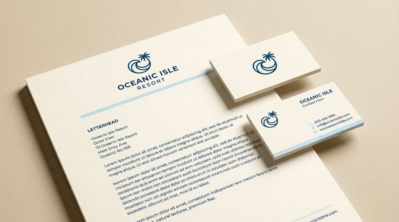 resort stationery mockup