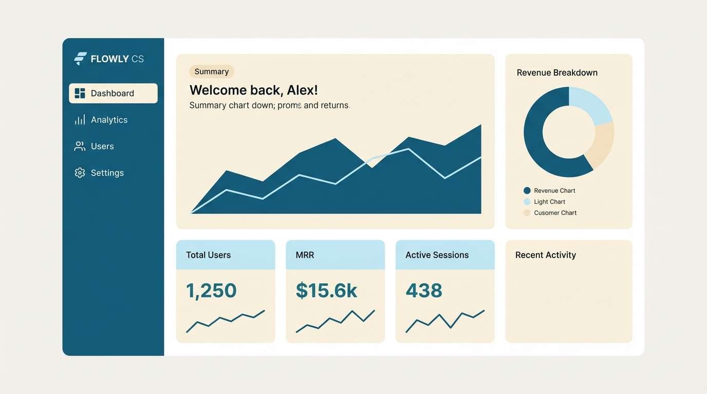 saas dashboard ui mockup