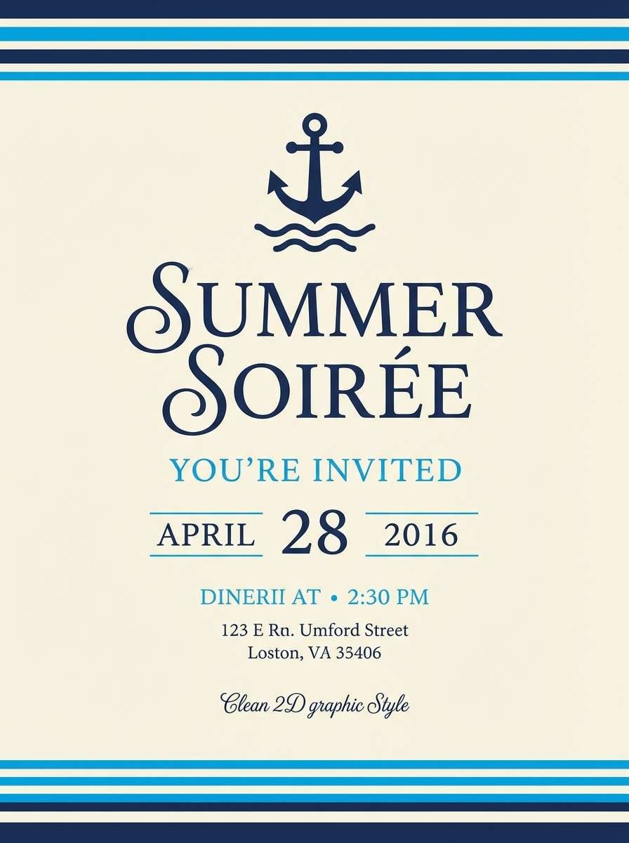 nautical event invitation