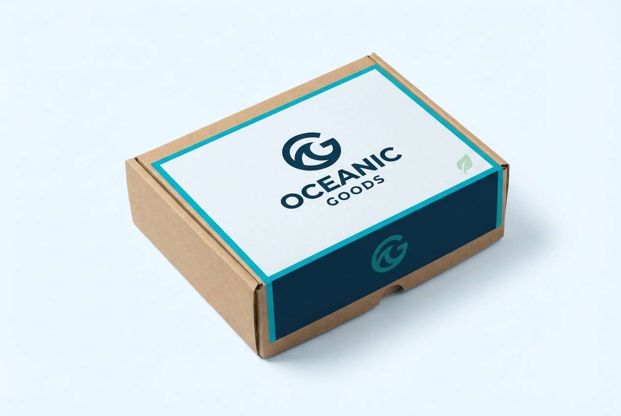 minimal product packaging in aqua