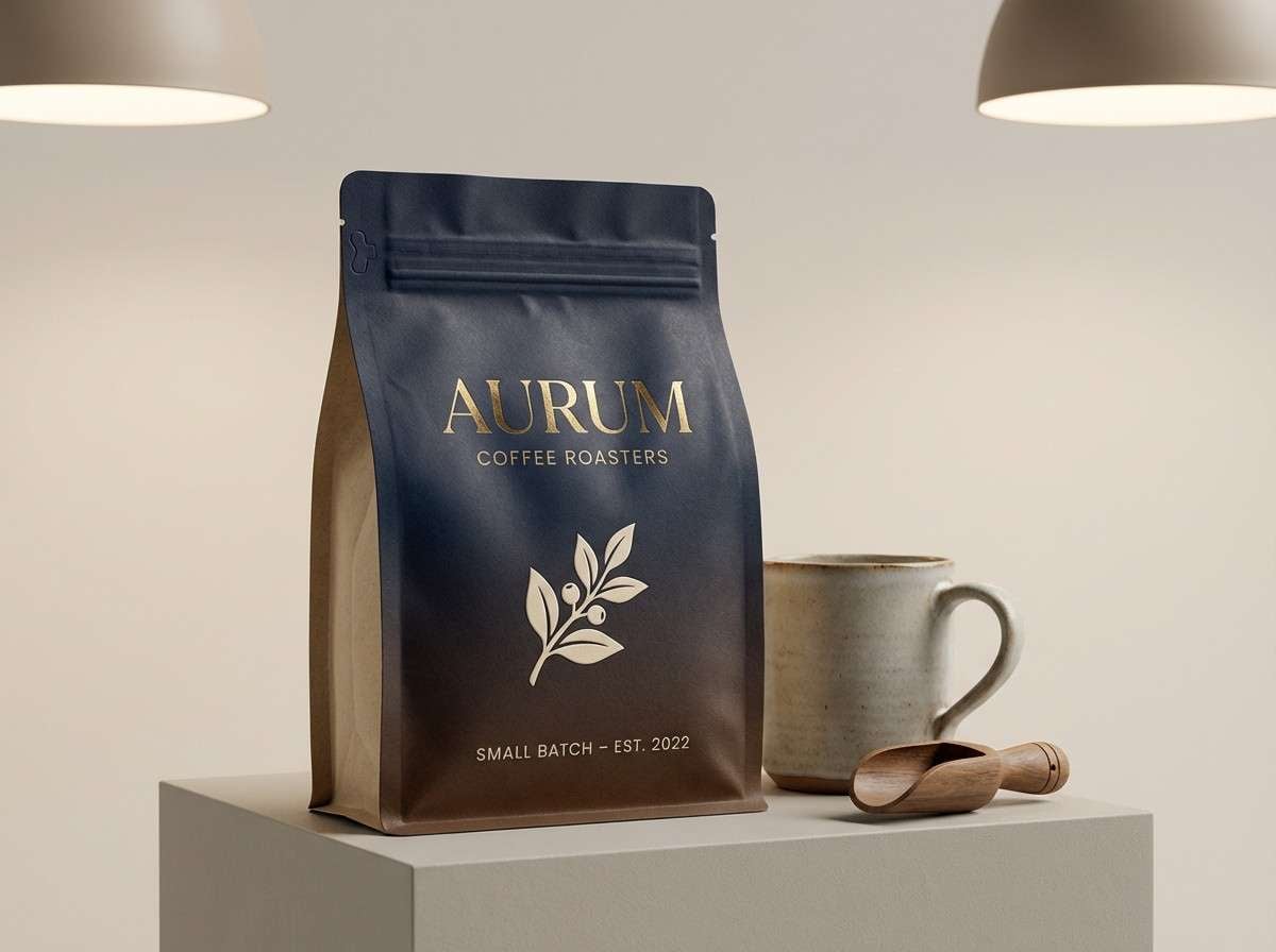 premium coffee bag mockup