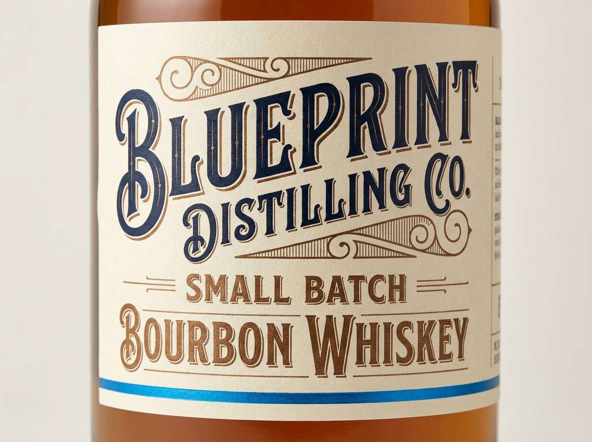 whiskey label mockup