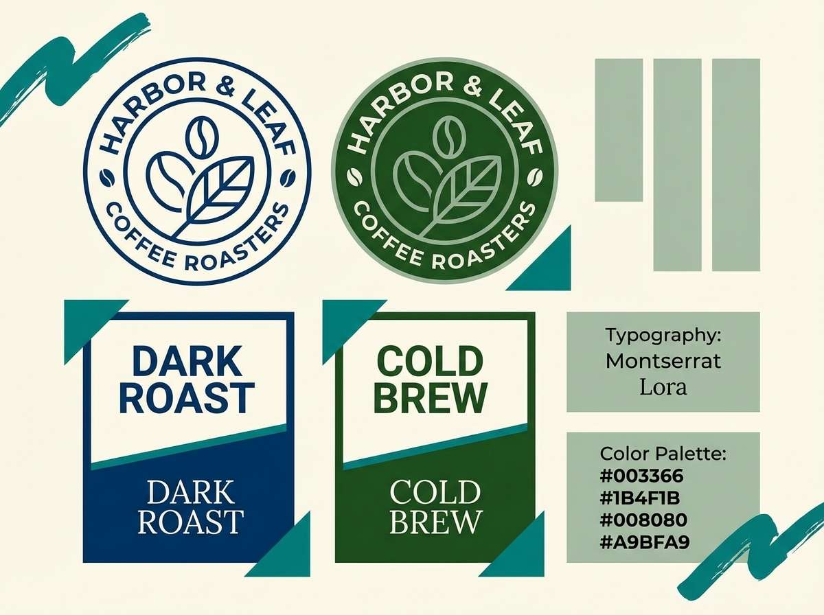 cafe brand kit board