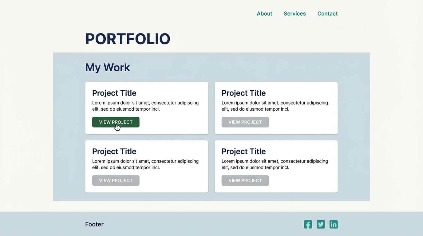 portfolio website ui