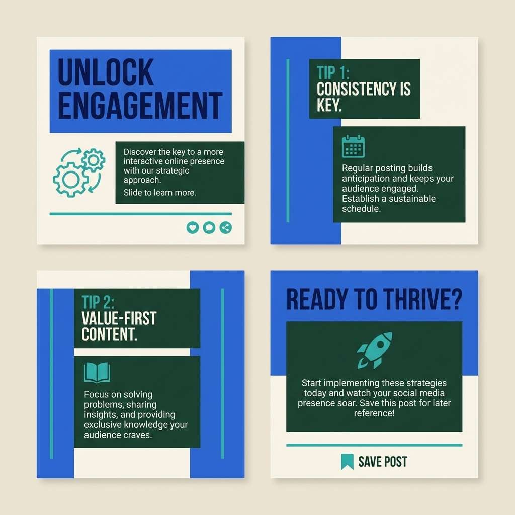 social carousel design tiles