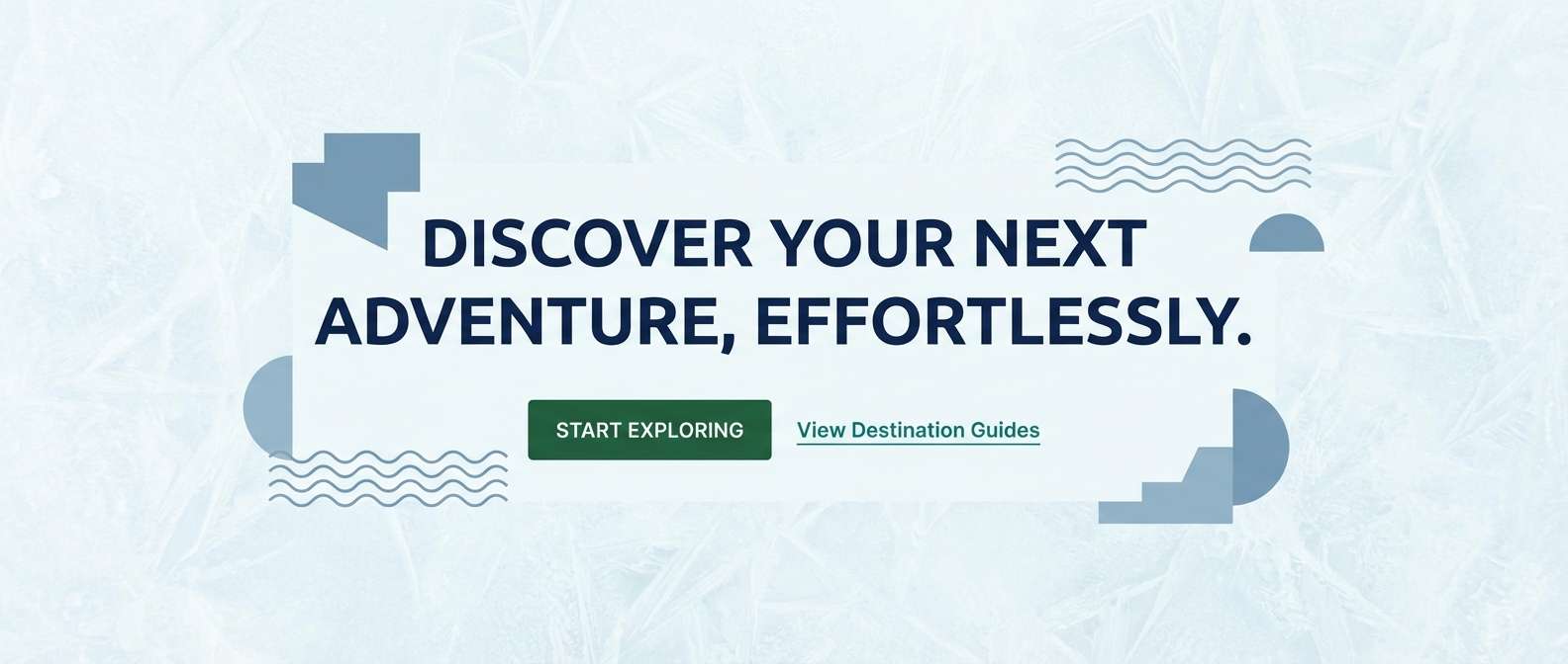 travel website hero mockup