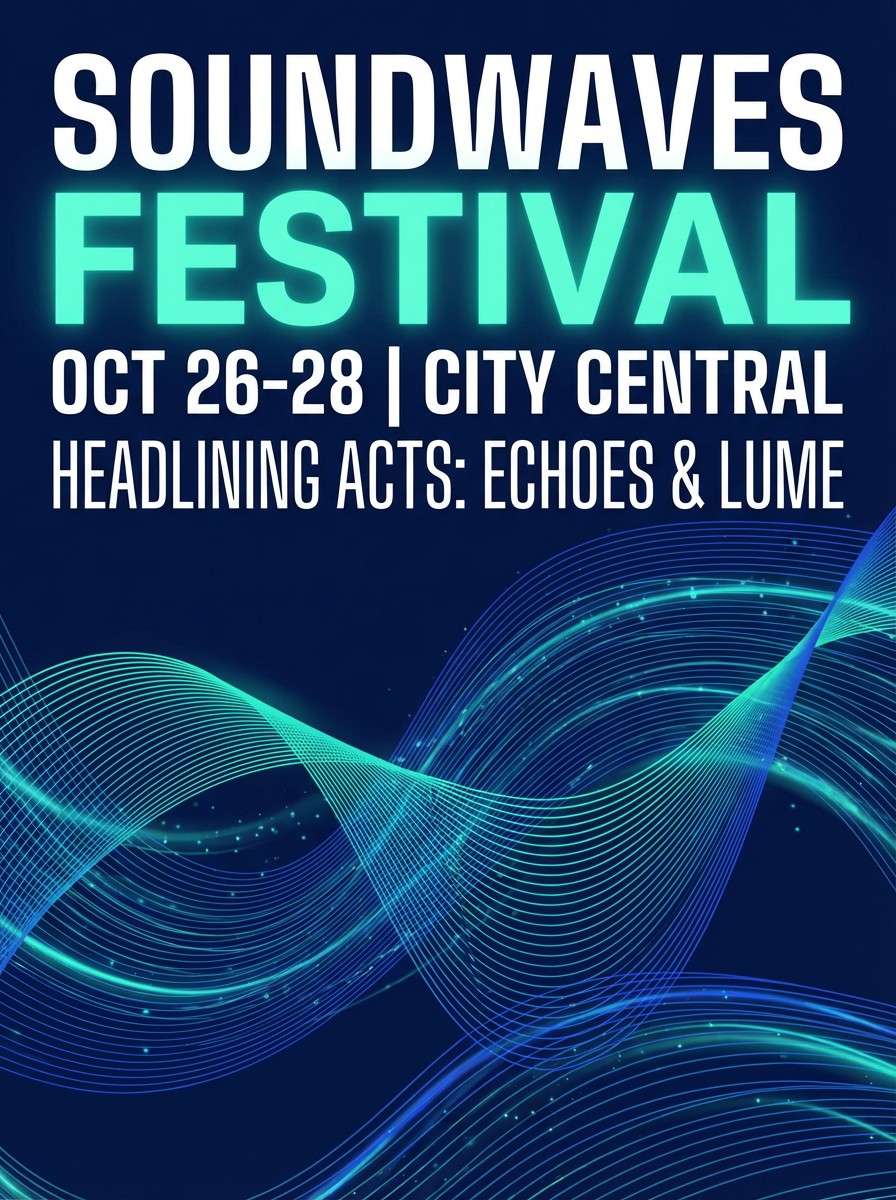 teal navy music poster