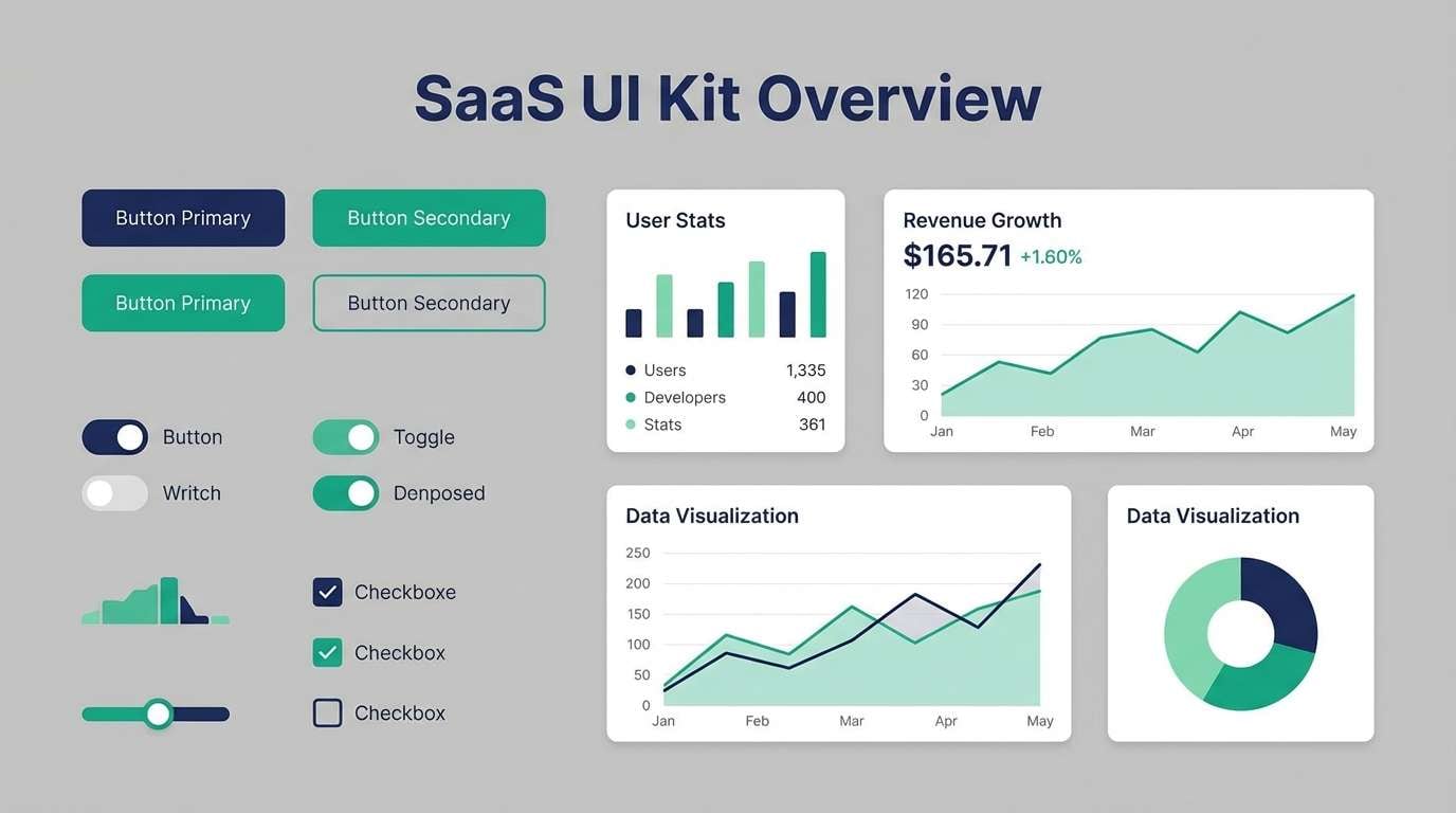 saas ui kit in teal