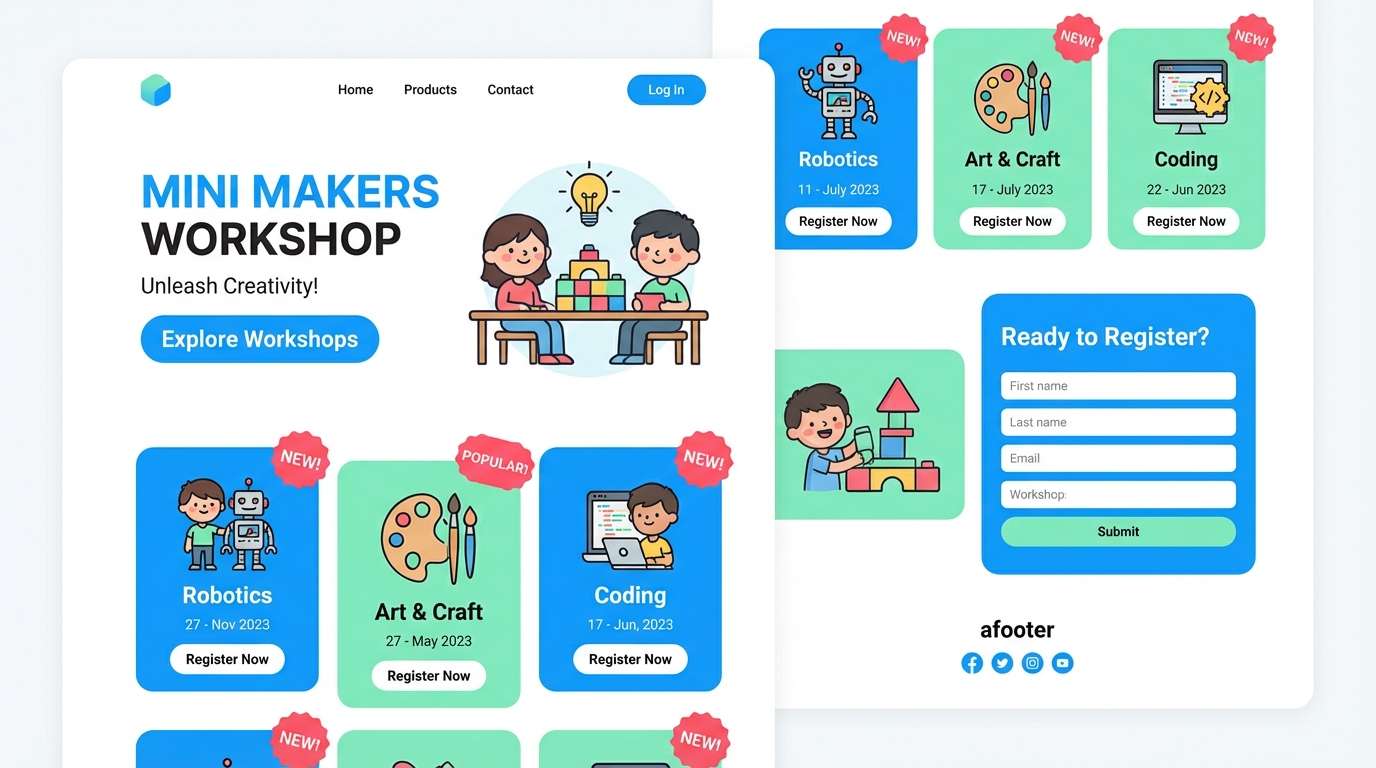 kids registration ui