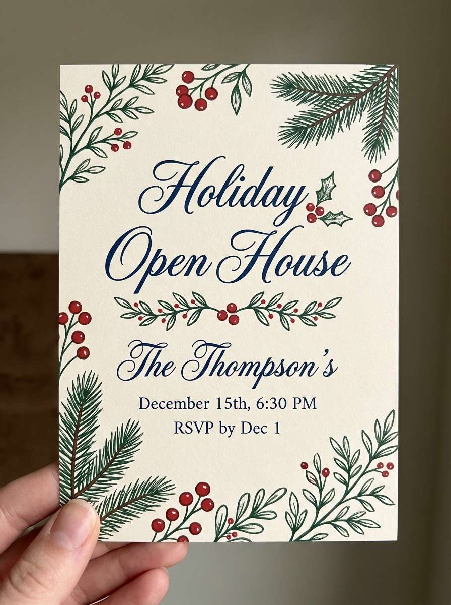 holiday invitation card
