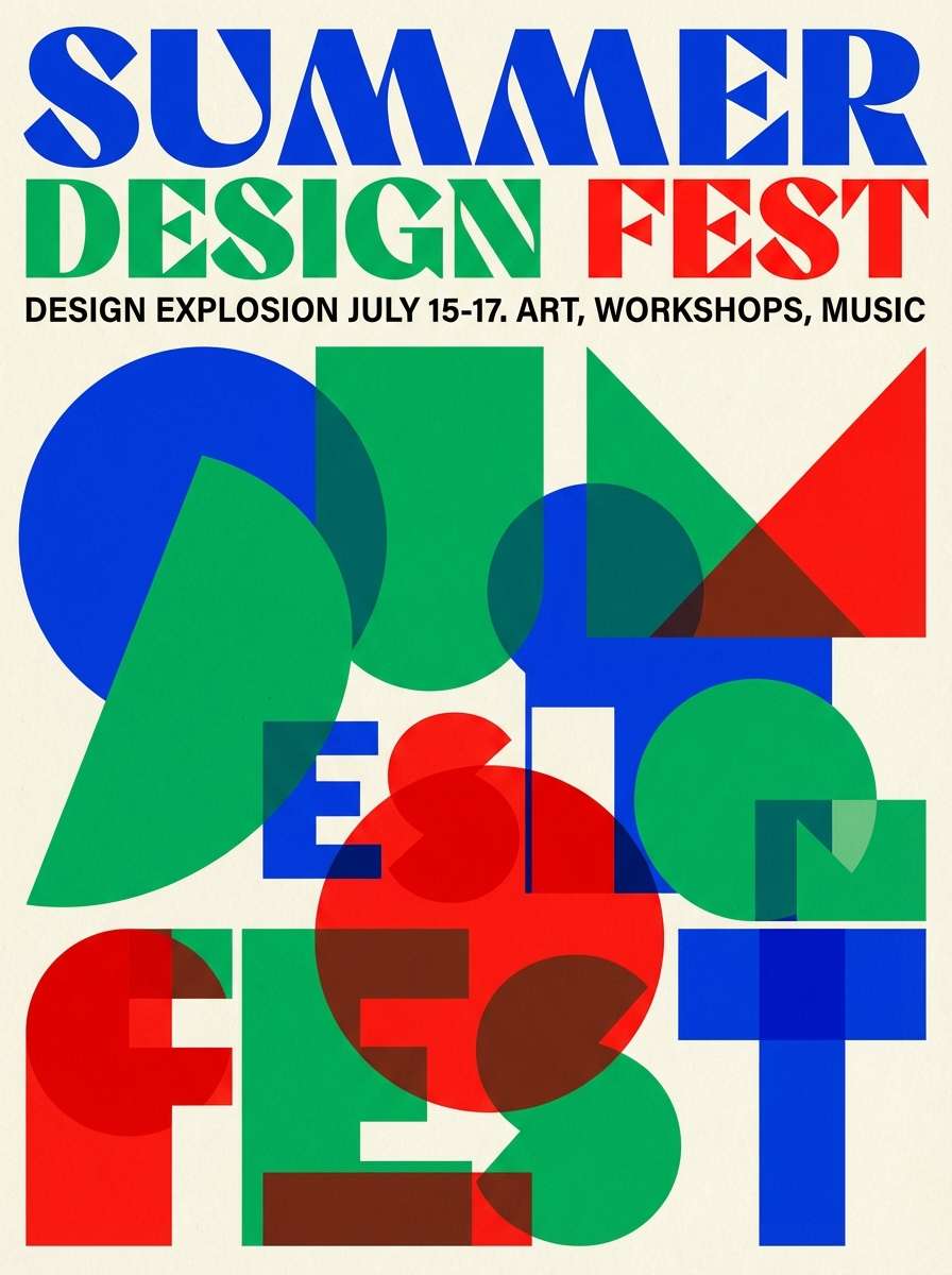 retro summer event poster