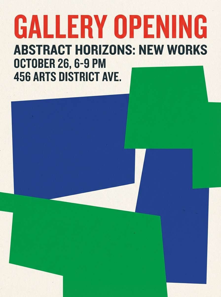 gallery opening poster