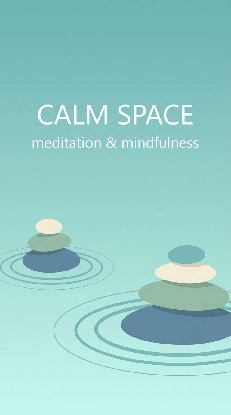 teal meditation splash screen