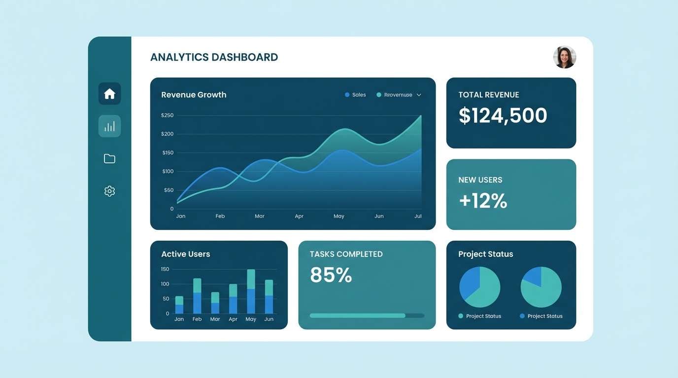 teal saas dashboard ui
