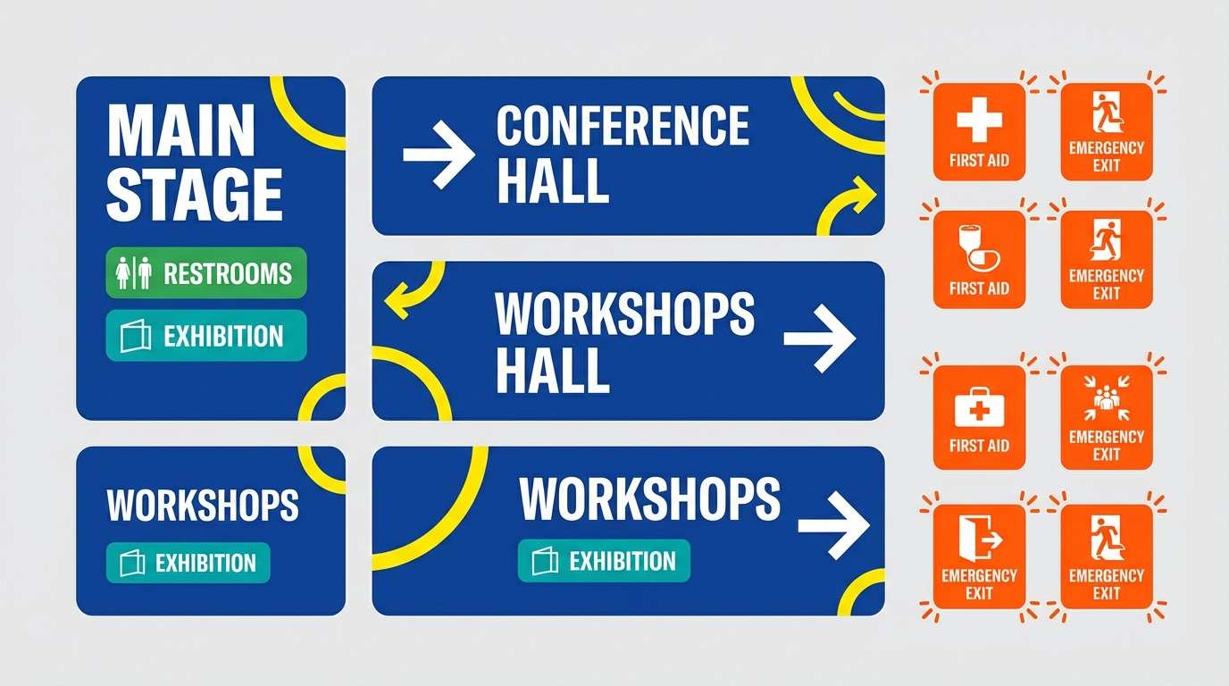 festival wayfinding signs