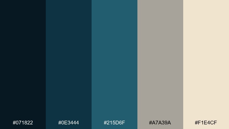 blue juniper clay color palette with hex codes
